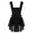 Black, variant on MSemis Kids Girls Sleeveless Ruched V-Neck Ballet Dance Gymnastic Leotards Dress