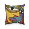 thumbnail image 4 of 18x18 Pillow Handstitch Wiping Women Portrait Picasso Inspired Decorative Cushion case, 4 of 4