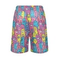 thumbnail image 3 of Men's Pajama Shorts Bottoms with Pockets Soft Lightweight Lounge Sleep Wear Cartoon Teeth, 3 of 6