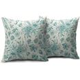 thumbnail image 2 of Sage Green Floral Pillow Covers 18x18 Set of 2 Spring Flower Vintage Chinoiserie Cream Decorative Throw Pillows Outdoor Country Farmhouse Pillowcases Square Cushion Case Decor for Home Sofa Couch Bed, 2 of 6