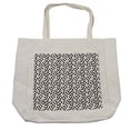 thumbnail image 1 of Polka Dots Shopping Bag, Circular Eggs Like Spots or Blemishes on a Plain Background, Eco-Friendly Reusable Bag for Groceries Beach and More, 15.5" X 14.5", Cream, by Ambesonne, 1 of 2