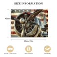 thumbnail image 2 of COMIO  Vintage American Flag Wall Art - Rustic Flag of USA with Airplane Engine Pictures Wall Decor Retro Aircraft Propeller Canvas Print Artwork for Living Room Bedroom Office Home Decor, 2 of 5