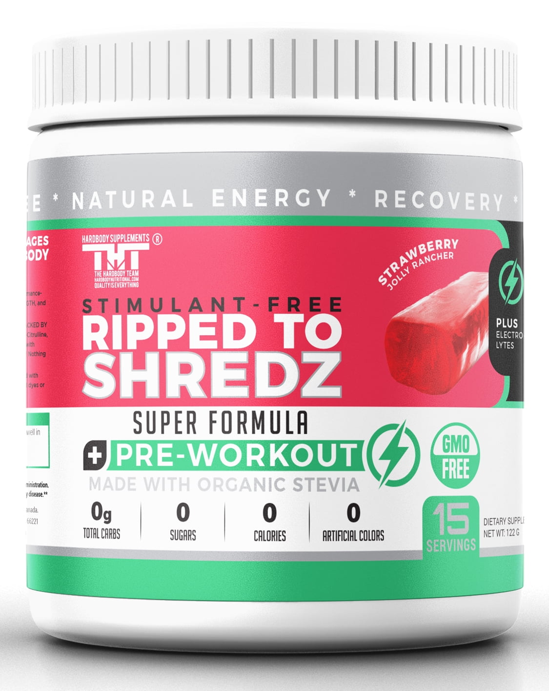 Hardbody Supplements RIPPED TO SHREDZ Pre Workout Powder Endurance