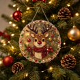 thumbnail image 2 of Christmas Pearl Art DIY Diamond Painting Hanging Suncatcher Ornament, Acrylic Rhinestone Gem Craft Pendant for Window, Wall, Door and Holiday Decor, 2 of 7
