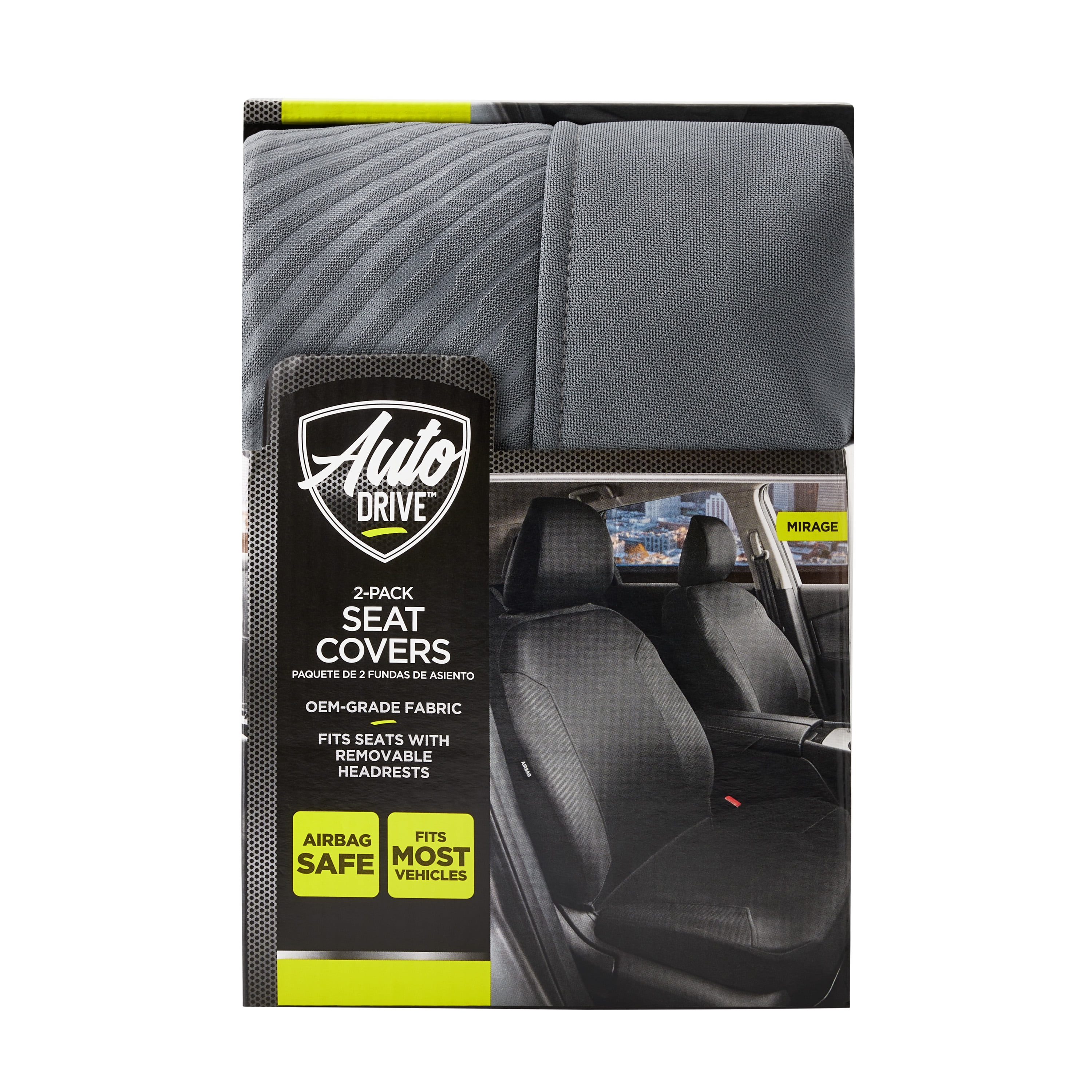 (2 pack) Auto Drive Mirage Seat Cover