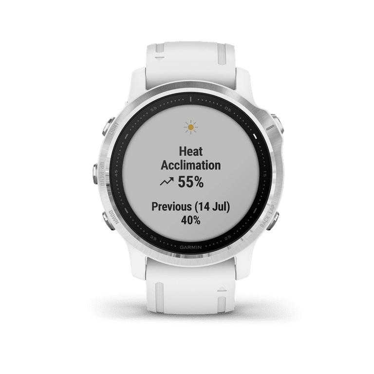 Garmin fenix 6s silver with white band hotsell
