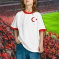 thumbnail image 2 of PMVFHDE T-Shirts à Manches Courtes pour Garçon, Enfants, Imprimé Drapeau de la Turquie, T-Shirt à Manches Courtes à Col Rond, Tendance Mode, Chandail de Base, Hauts Blanc, 4-5 Ans, 2 of 6