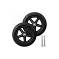 thumbnail image 1 of 8 Inch Front Caster, 2pcs Wheelchair Replacement Wheels, Non-Slip Solid Tire, 190mm Gray in Black, Wheels for Wheelchairs, Rollators, WalkersBlack, 1 of 5