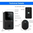 thumbnail image 2 of CAMOTUSE Smart Doorbell Wireless Remote Video Doorbell with Chime IR Night Vision Easy Install, 2 of 7