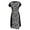 Abstract Black, variant on Elegant Black and Multi Print Short Sleeve Loose Mini Shift Dress