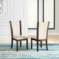 thumbnail image 2 of Tyler Chaise de salle à manger, ensemble de 2, Espresso/Beige, 2 of 2