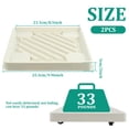thumbnail image 4 of 2Pcs Planter Caddy with Wheels Square Rolling Planter Stand Heavy Duty Planter Roller Tray 360° Rolling Planter Dolly Practical Rolling Planter Base for Indoor Planter Pots, 4 of 10