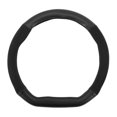 thumbnail image 1 of Cubierta de volante de cuero PU Unique Bargains, protector de volante de ABS de 14.96" patrón de fibra de carbono negro 1Pc, 1 of 6