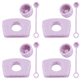 thumbnail image 1 of Juego Tapones Silicona para Derrames Reutilizables Cup 1 0/2 0 () Color Morado, 1 of 8