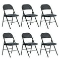 thumbnail image 5 of UBesGoo 6 Pack Folding Chairs Cushioned Padded Seat Wedding Foldable Chairs with Metal Frame Home Office Party Use Black, 5 of 14