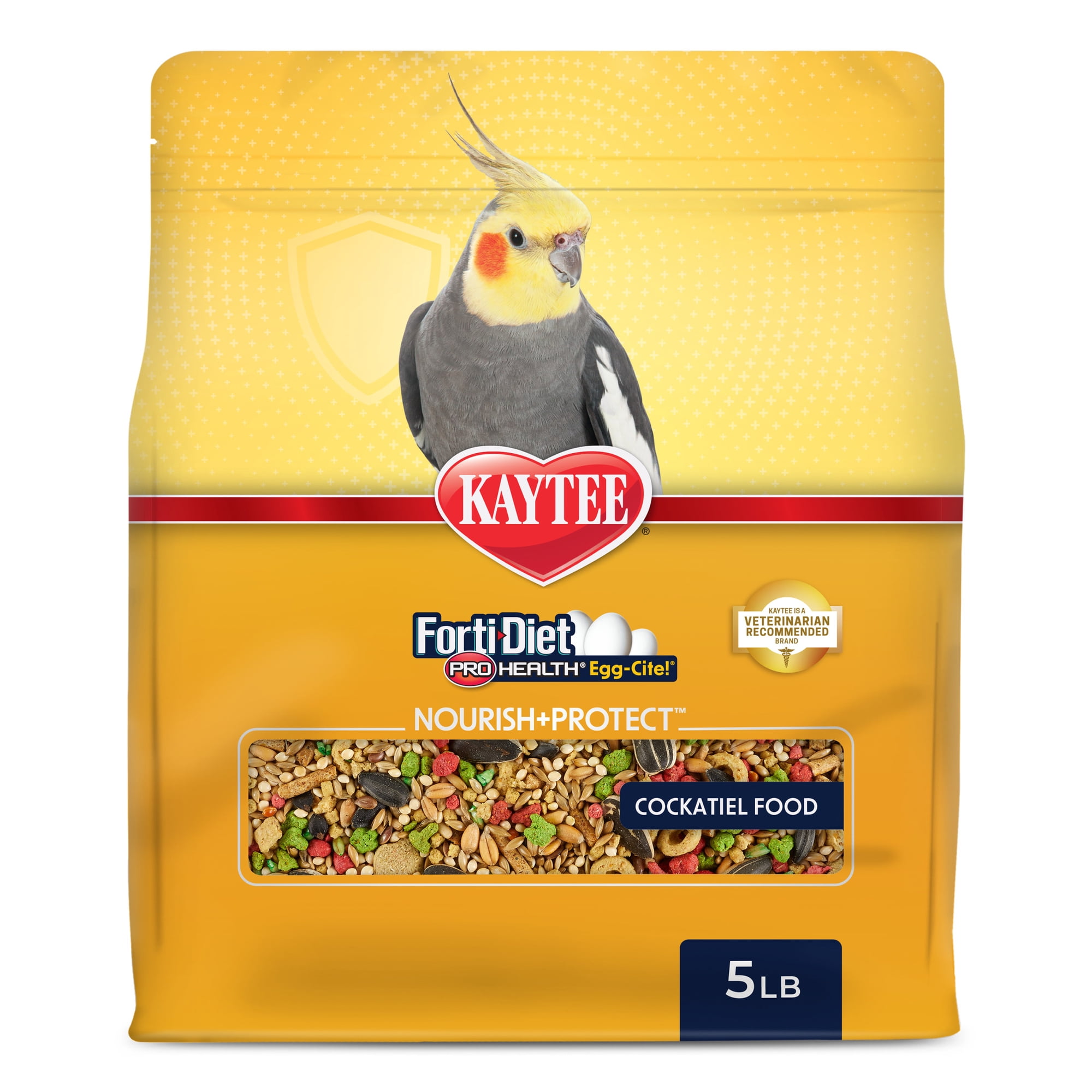 Kaytee Forti-Diet Pro Health Egg-Cite! Nourish+Protect Cockatiel Food 5 Pounds