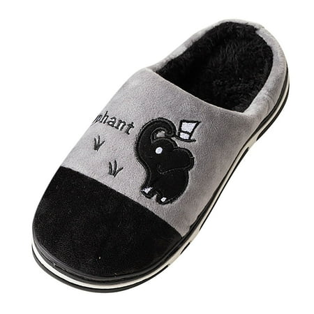 

Eudgs Couples Men Women On Furry Flat Home Winter Round Toe Keep Warm Cartoon Prints Slippers Shoes Worlds Softest Slippers for Women Fuzzy Slippers for Women Indoor Bed Slippers Women Womens Fuzzy