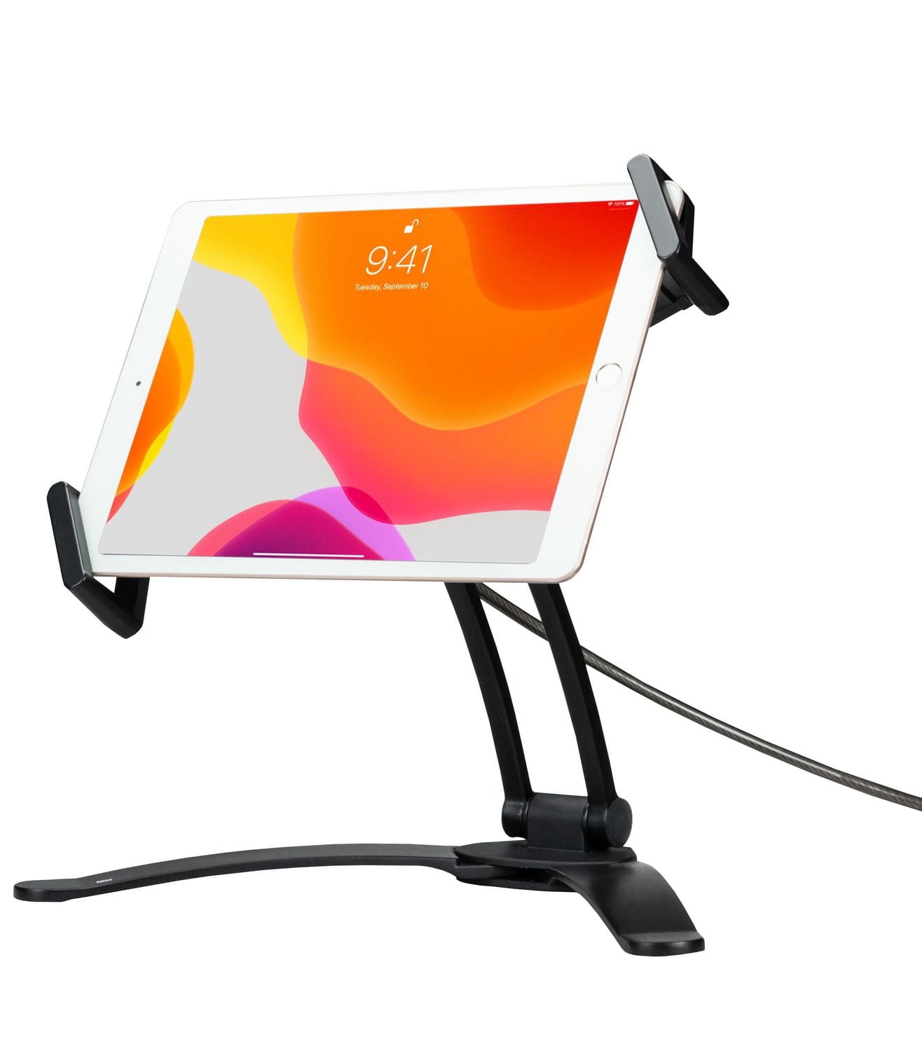 Support de tablette CTA Digital Multi-Flex de sécurité 2-en-1 de et support mural magnétique pour tablettes de 17.8 cm (7 pouces) à 35.6 cm (14 pouces) - Noir