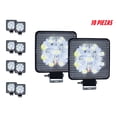 thumbnail image 1 of 10 Faros Cuadrados 9 Leds Luz Y Estrobo Blanco 27w TUNELIGHT-RENOVATIO, 1 of 3