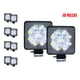 thumbnail image 1 of 10 Faros Cuadrados 9 Leds Luz Y Estrobo Blanco 27w TUNELIGHT-RENOVATIO, 1 of 3