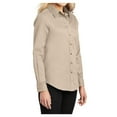thumbnail image 4 of Womens Long Sleeve Easy Care Cotton/Polyester Shirt Stone M, 4 of 6
