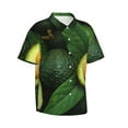 thumbnail image 2 of Uemuo Fresh Avocados Printed Regular Fit Short Sleeve Casual Hawaiian Shirt for Men,Aloha shirt,Tropical shirt,Floral print shirt,Vacation Beach shirt-, 2 of 9