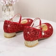 thumbnail image 6 of Akiihool Kids Princess Shoes Dress Up Little Kids Girls Princess Dress Shoes Party Dance Shoes Sandals (Red,12), 6 of 6