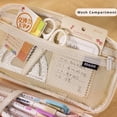 thumbnail image 2 of Pencil Case Big Capacity Multiple Compartments Large Pencil Pouch Pen Bag Box Holder Organizer Simple Storage Aesthetic Stationery Cosmetic for Adults Men Women Office Essentials, 2 of 7