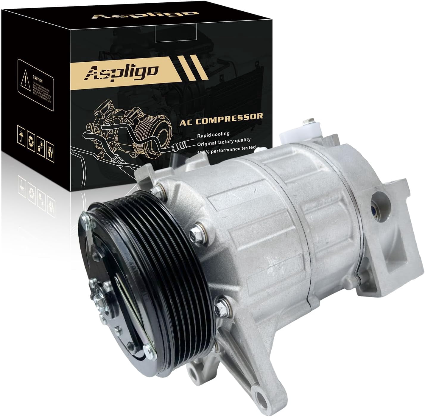 AC Compressor with A/C Clutch for Nissan (Maxima/Murano/Pathfinder/Quest 2.5L/3.5L 2009-2017) & INFINITI (QX60/JX35 2.5L/3.5L 2013-2014) | Replaces 926001JA0A, 926003JA1A