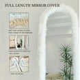 thumbnail image 3 of ORK Fluffy Mirror Frame Cover for Arched & Full-Length Mirrors (59"x16") – Stretchy, Non-Slip Fit, 6 Neutral Colors – Soft & Durable Décor (Mirror Not Included), 3 of 12