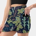 thumbnail image 3 of Dark Herbs Pattern Women's skirt With Hide Pocket Tennis Skirt Golf Skirts Badminton Skirts Running skirts Basil Thyme Greens, 3 of 7