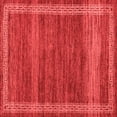 thumbnail image 1 of Ahgly Company Indoor Square Abstract Red Modern Area Rugs, 5' Square, 1 of 4