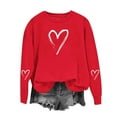 thumbnail image 4 of yillto Valentine's Day Sweatshirt for Womens Loose Long Sleeve Crewneck Pullover Heart Printed Sweatshirts, 4 of 6