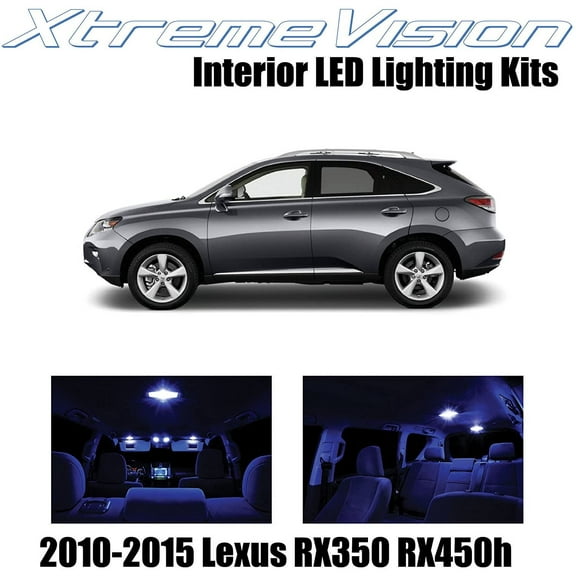 XtremeVision Interior LED for Lexus RX350 RX450h 2010-2015 10 pcs Blue Interior LED Kit Installation Tool