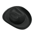 thumbnail image 3 of Jxzom Women Men Cowboy Hat Classic Roll Up Brim Fedora Cowgirl Hat Western Cowboy Hat Stage Performance Hat, 3 of 7