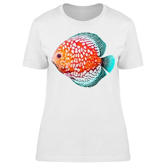 Beautiful Orange Discus Fish T-Shirt Women -Image by Shutterstock, Female Medium