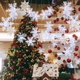 thumbnail image 5 of Winter Christmas Hanging Snowflake Decorations Glittery Large White Snowflake, 5 of 5