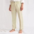 thumbnail image 2 of Vedolay Mens Pants Drawstring Straight Leg Pants Casual Loose Lounge Trousers White,2XL, 2 of 5