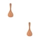 thumbnail image 2 of Moyic Espátula de cocina, pala para el hogar, cuchara de madera para sopa, utensilios de cocina de estilo japonés, pala para freír, juego espátula redonda pequeña 2Conjunto, 2 of 6