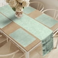 thumbnail image 2 of Ambesonne Autumn Table Runner & Placemats, Bare Tree Branches Pattern, Placemat 4 pcs + Runner 16"x90", Pale Green White, 2 of 2
