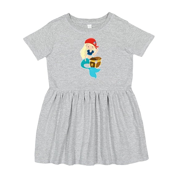 Inktastic Mermaid Pirate Girls Toddler Dress