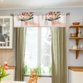 thumbnail image 3 of Yayeee Kitchen Valance Rod Pocket 54" x 18" Living Room Window Curtain, Yellow Cute Flower, 3 of 6