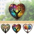 thumbnail image 1 of Tree of Life Suncatcher Heart - Colgante solar de 5,9 pulgadas para ventana, pared y decoración de jardín - Diseño de hojas coloridas, regalo para el hogar de energía positiva, 1 of 7