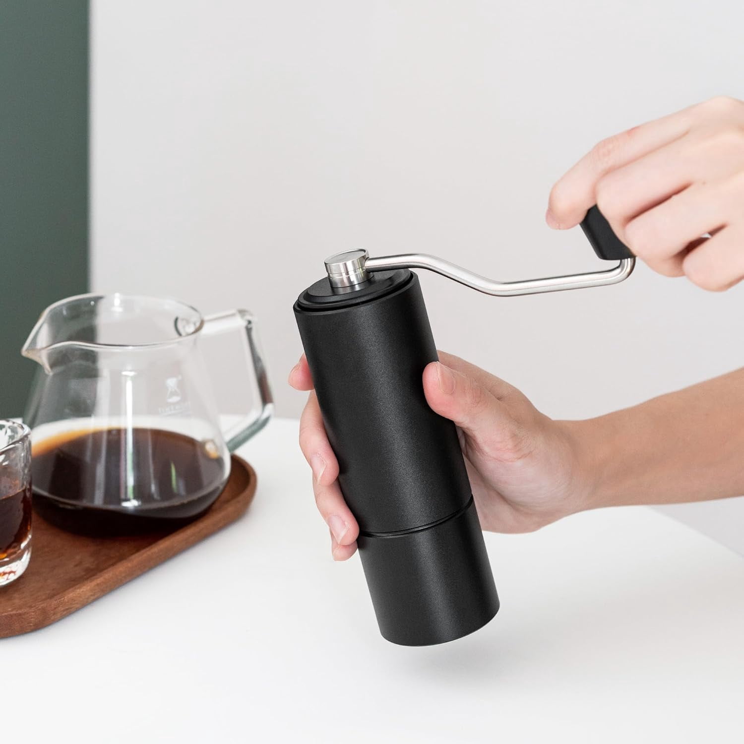 Chestnut C2 MAX Manual Coffee Grinder with Adjustable Coarseness, Capacity 30g with CNC Stainless Steel Conical Burr, Pour Over Coffee for Hand Grinder of Office Home Traveling Camping