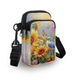 thumbnail image 3 of HELLHERO Sunflower Pattern Unisex Underarm Shoulder Bag Polyester Small Purse Women Adjustable Shoulder Strap Messenger Bag with Zipper Sling Bag for Casual Use, 3 of 7