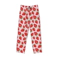 thumbnail image 6 of Uemuo Strawberries Pattern Men's Wide Leg Palazzo Lounge Pants with Pockets Light Weight Loose Comfy Casual Pajama Pants-, 6 of 9