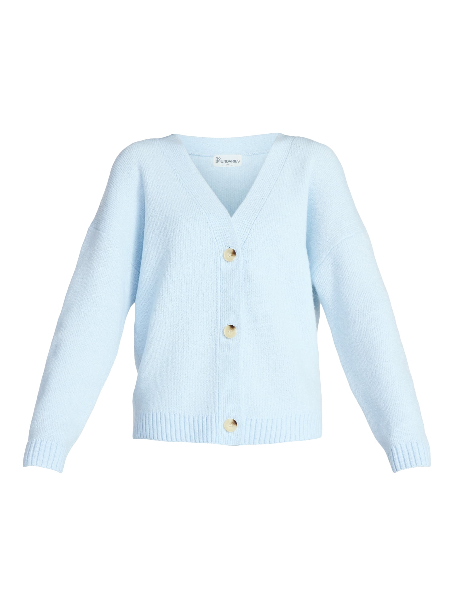 No Boundaries Button-Front Grandpa Cardigan, Women's XXS-XXL