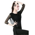 thumbnail image 3 of Ladies women's Front Back Draped Cowl Top Halter Neck Latin Salsa Waltz Practice Dance Tops, 3 of 9