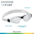 thumbnail image 5 of Aqua Sphere Kayenne Clear Lens Swim Goggles, Translucent/Black, 192370, 5 of 10