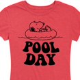 thumbnail image 3 of Peanuts - Snoopy's Pool Day - Women's Short Sleeve Graphic T-Shirt, 3 of 6